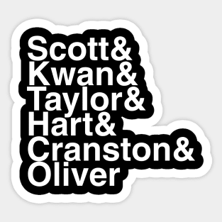 Power Rangers Helvetica List Sticker